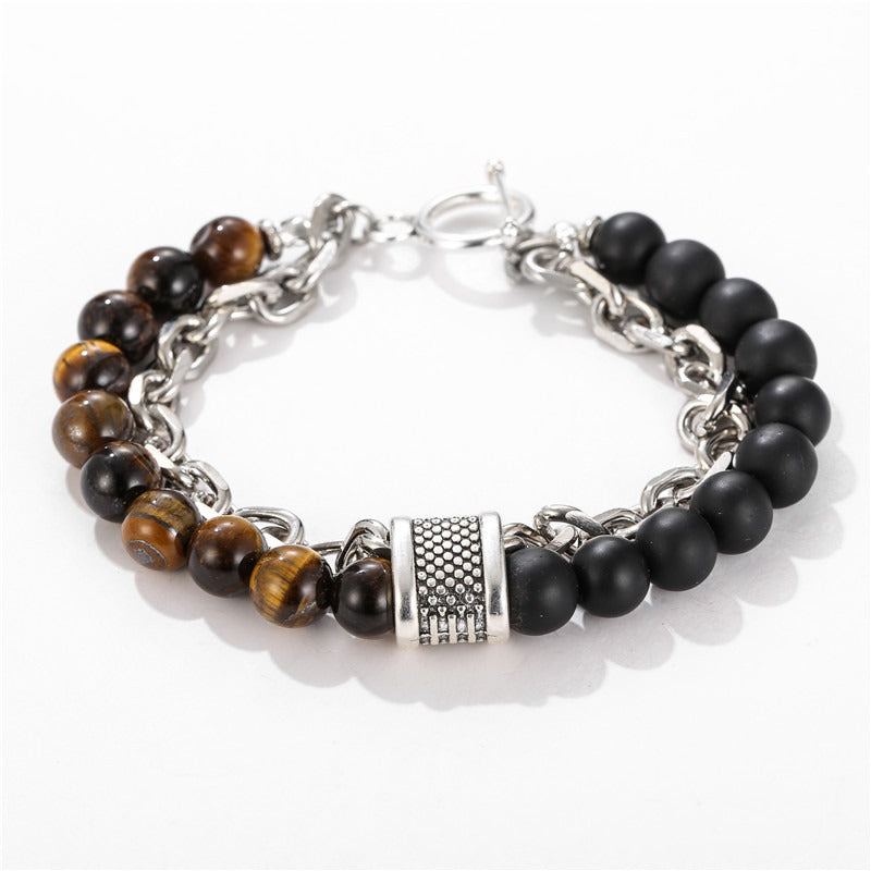 Harajuku Punk Frosted Stone Chain Bracelet