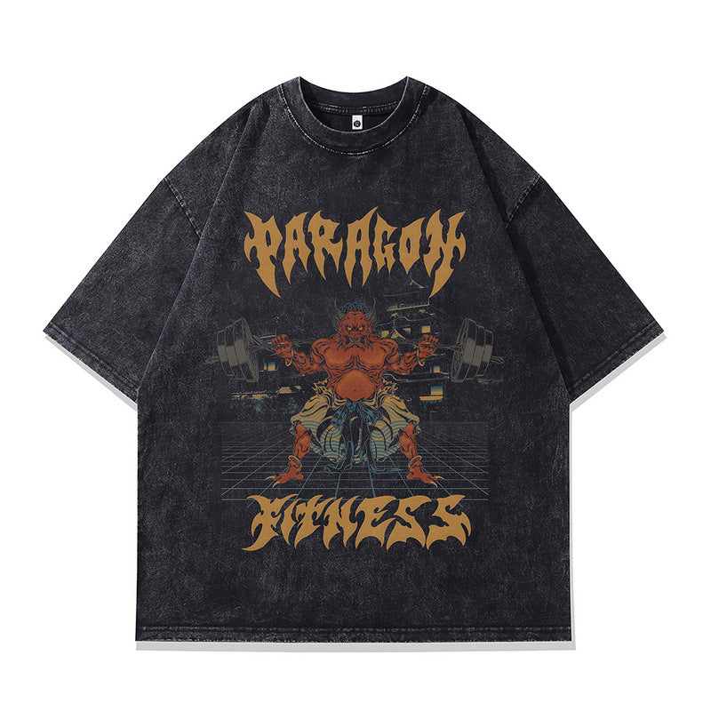 Playful Harajuku Style Oversize Cartoon T-Shirt for Men