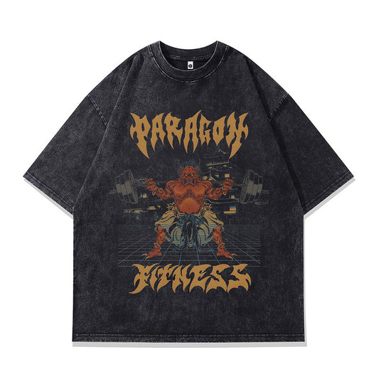 Playful Harajuku Style Oversize Cartoon T-Shirt for Men