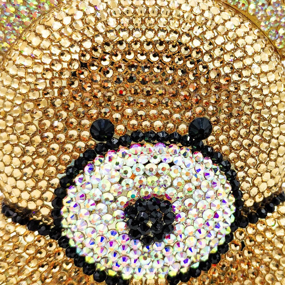 3D Bear Teddy Evening Clutch - Rhinestone Handbag