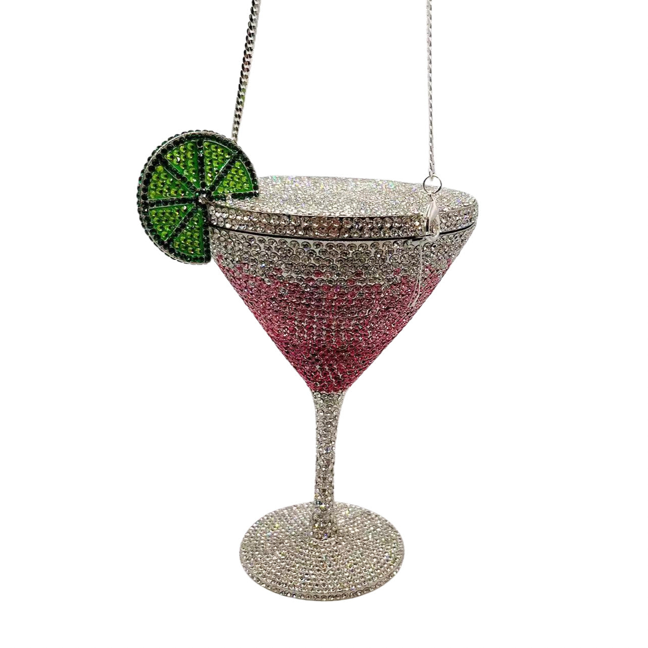 Diamond Studded Cocktail Tall Cup Handheld Bag