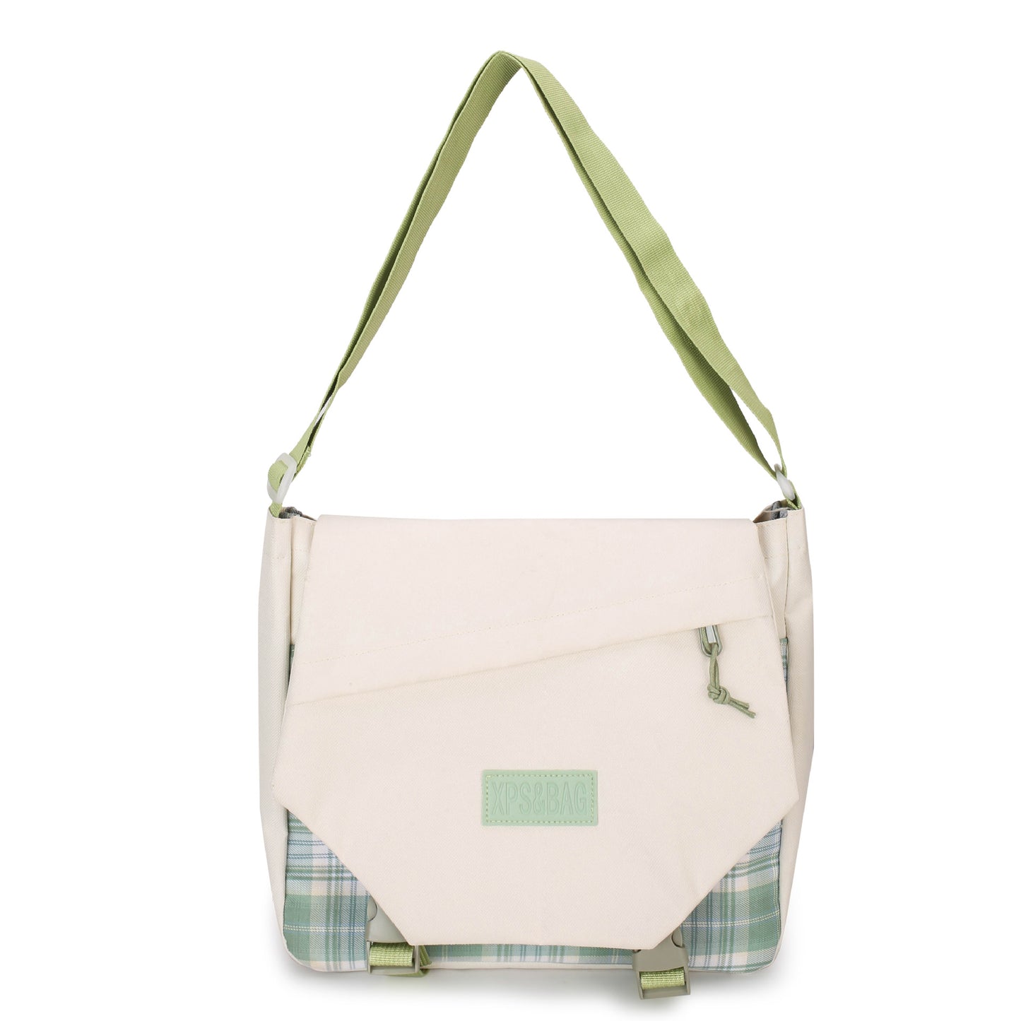 Harajuku Style Canvas Bag - Large Capacity Plaid Cloth Bag