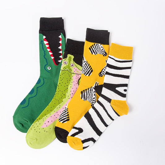 Playful Animal Print Colorful Socks