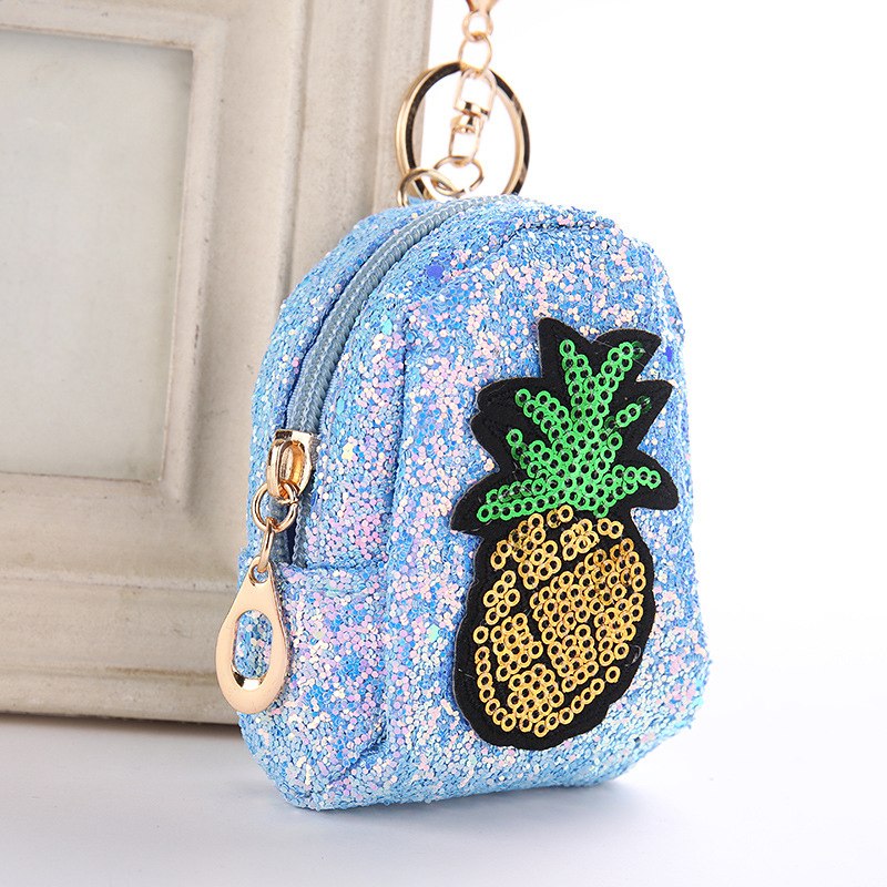 Cute Pineapple Keychain Glitter