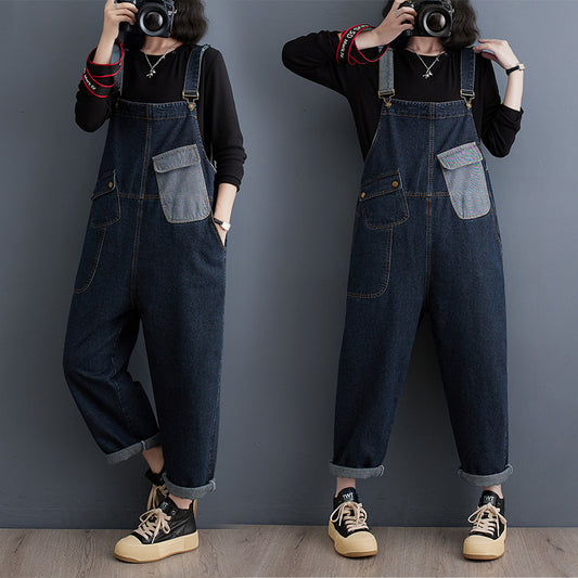 Cowboy Cropped Overalls for Women