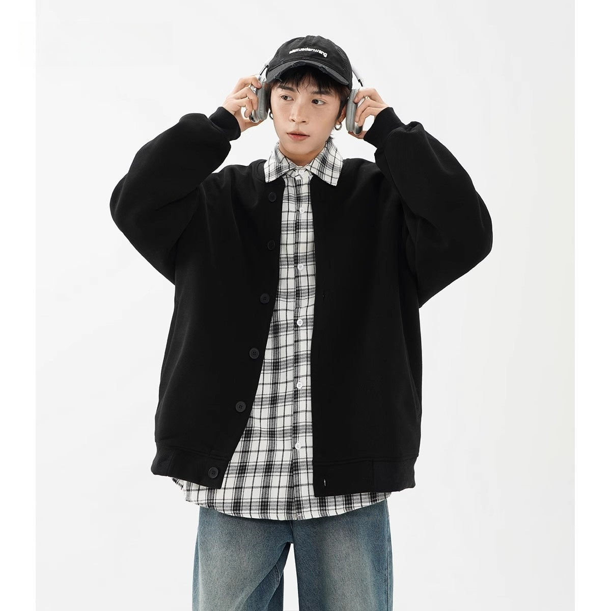 Men's Loose Fit Cardigan Hoodie