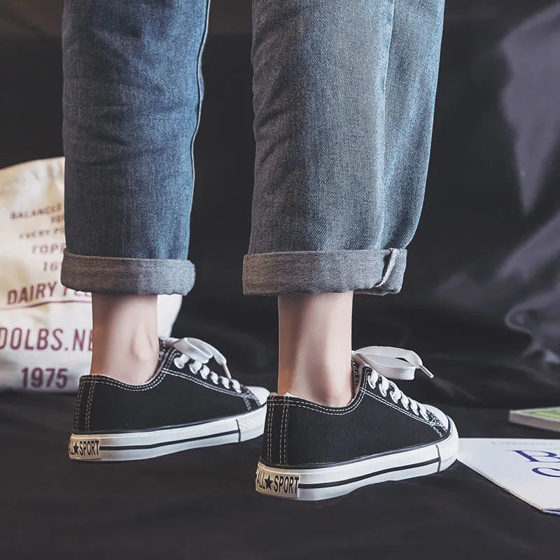 Harajuku Style Lace Up Round Toe Sneakers