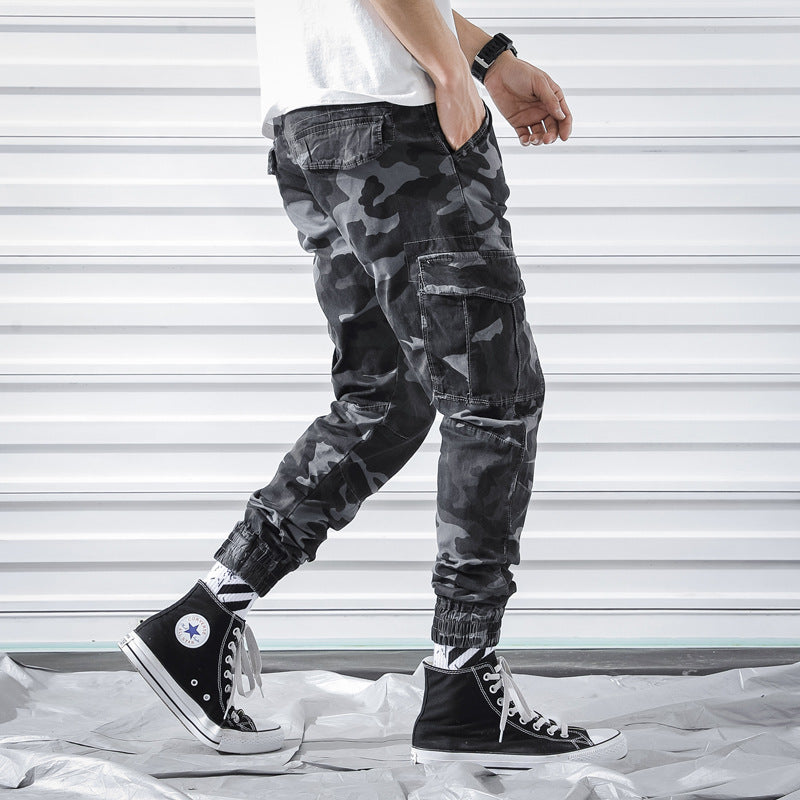Harajuku Camouflage Overalls - Youth Multi Pocket Pants