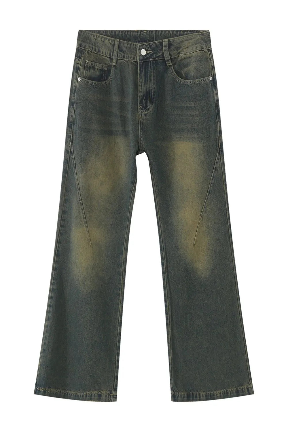 Playful Decorative Seam Jeans with Pockets