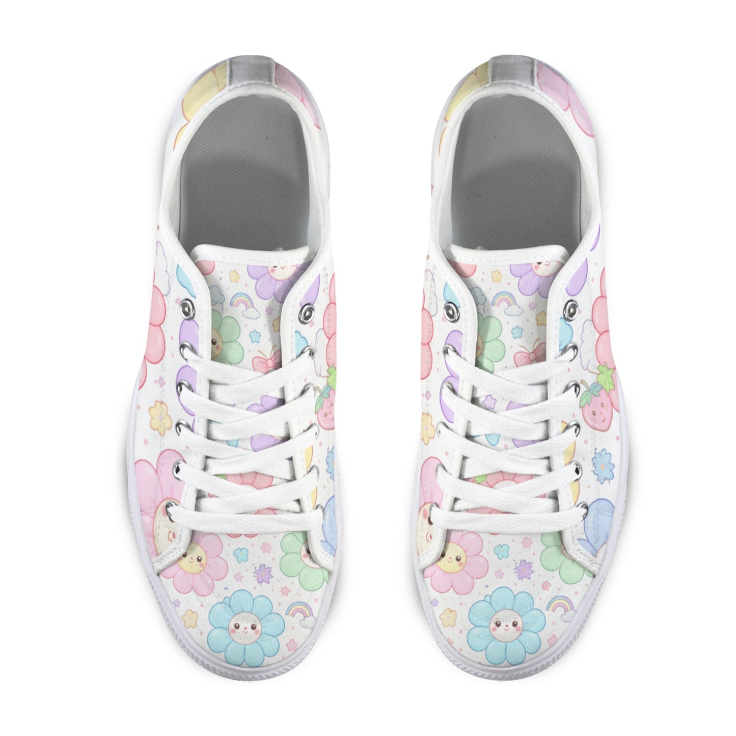 Pastel Harajuku Floral Pattern Seattle Low Top Women's Shoes