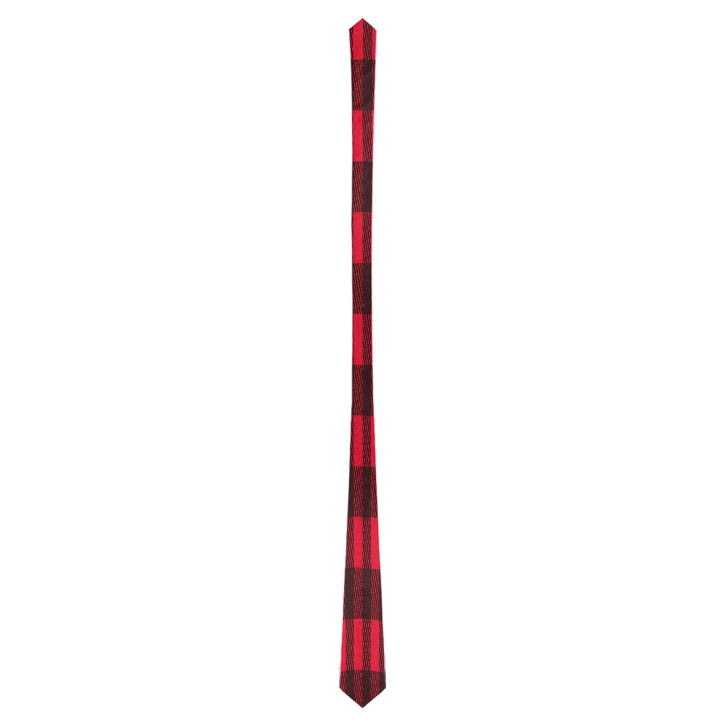 Red Black Checkerboard Lumberjack Plaid Custom Peekaboo Necktie