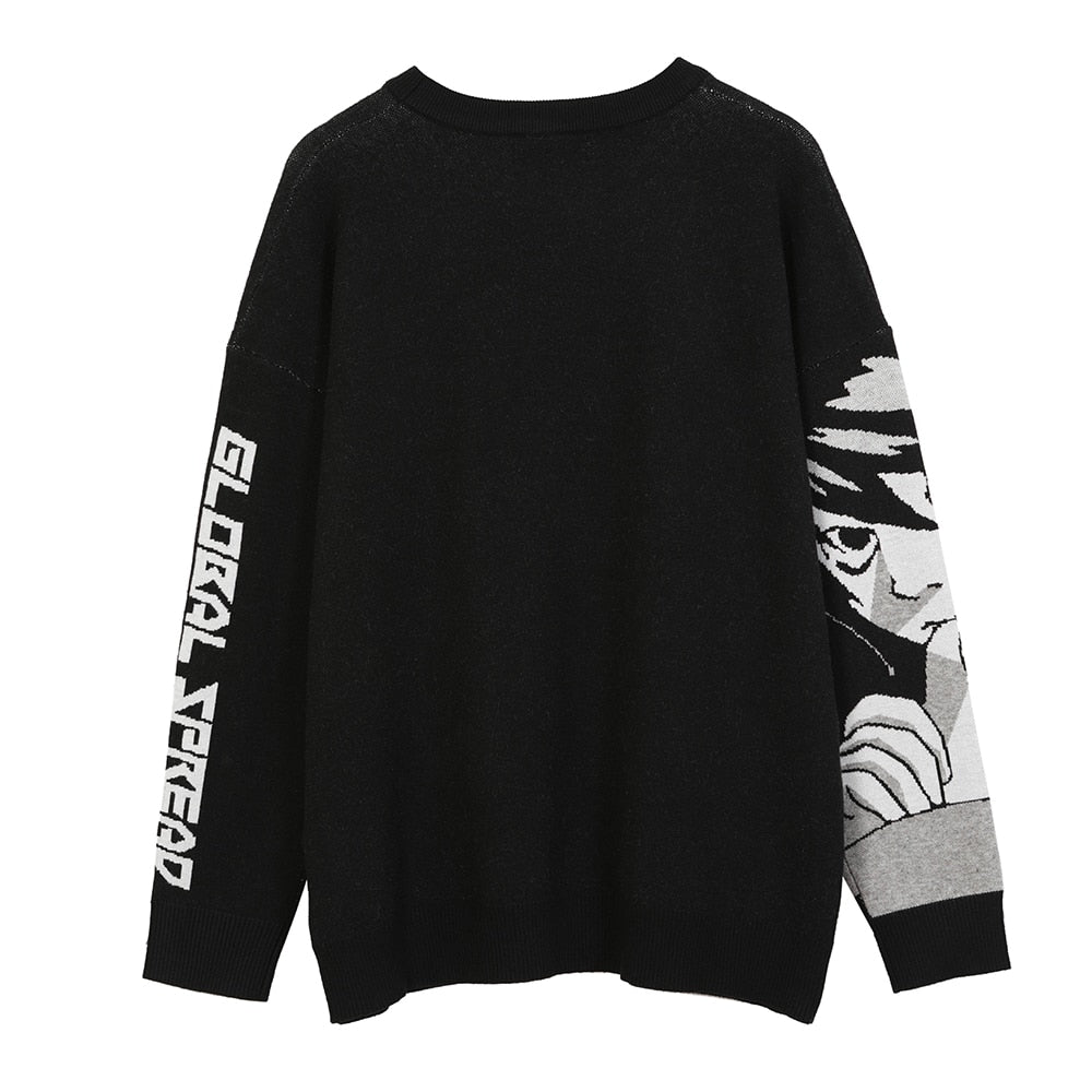 Knitted Harajuku Oversized Sweater - Gothic Fashion Japanese Kawaii