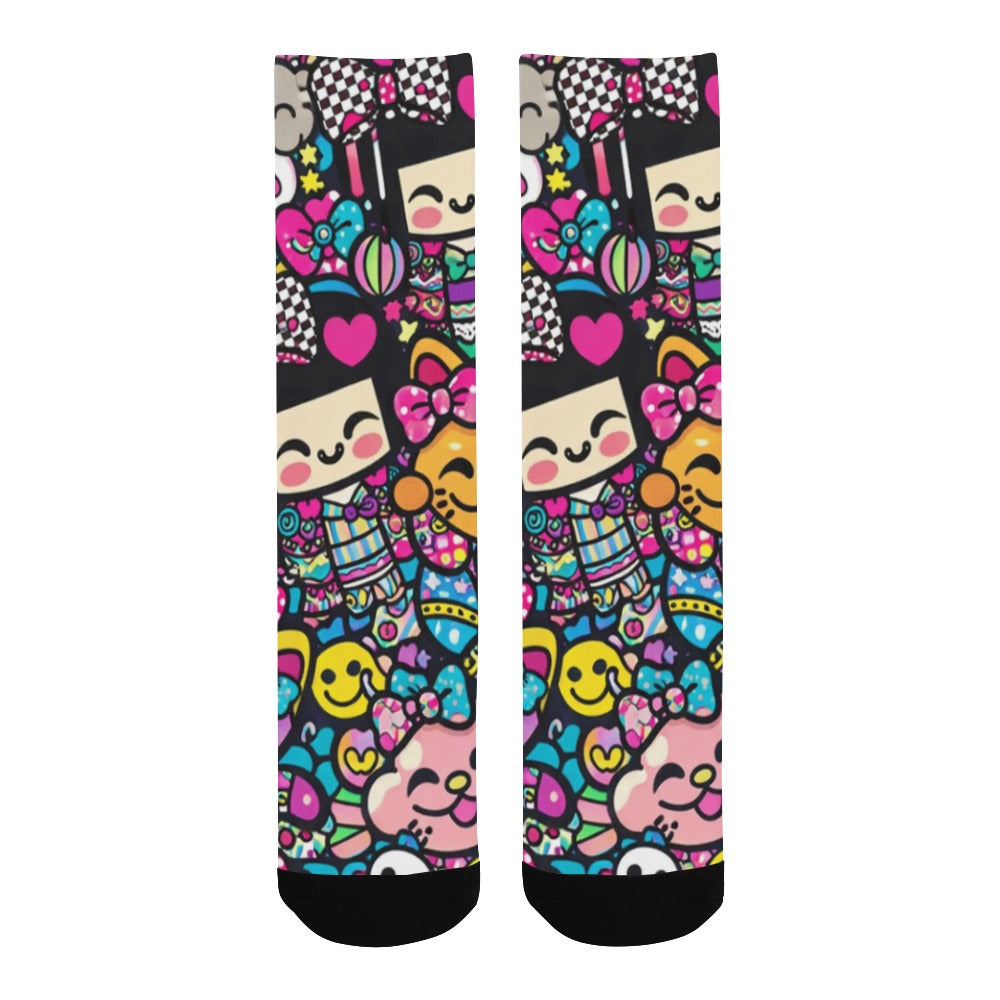 Harajuku Pop Parade Collage Custom Socks