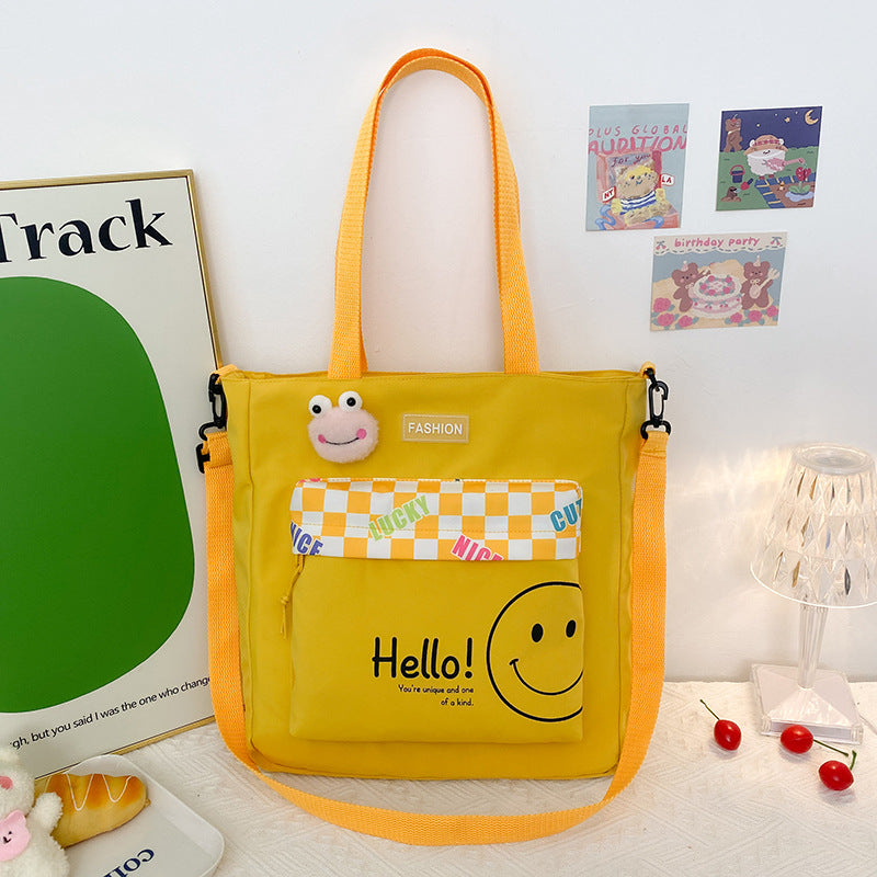 Korean Cartoon Large-Capacity Canvas Shoulder Bag