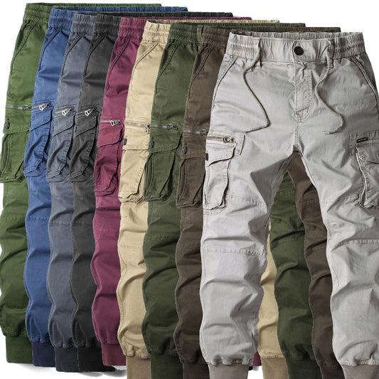 Harajuku Style Elastic Cuff Pants for Men - Plus Size Casual Trousers