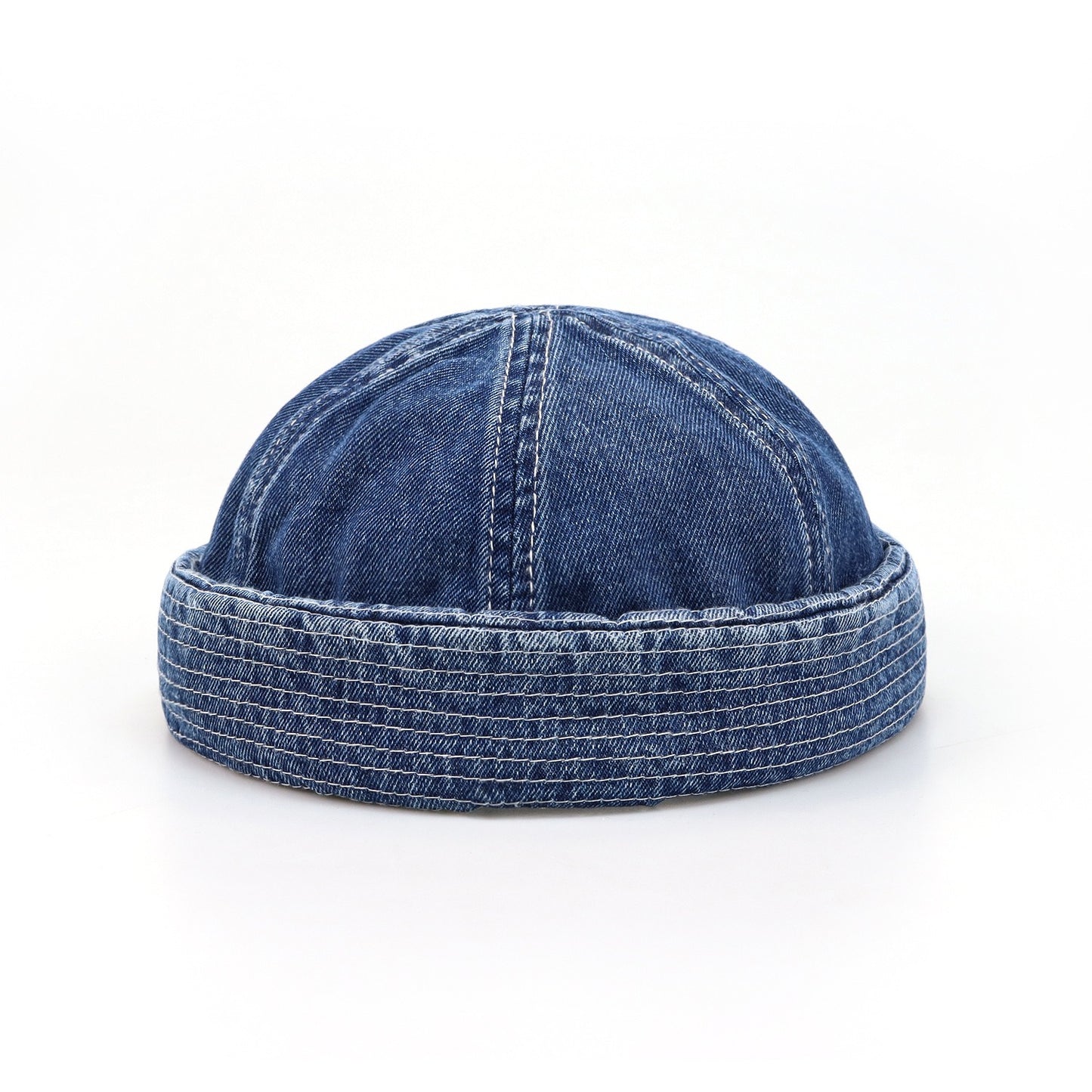 Retro Denim Melon Skin Hat - Versatile Harajuku Style