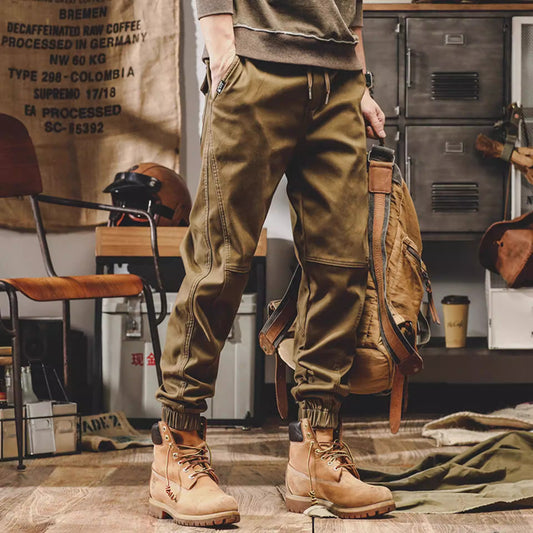 Harajuku Style Heavyweight Retro Work Suit Pants for Men
