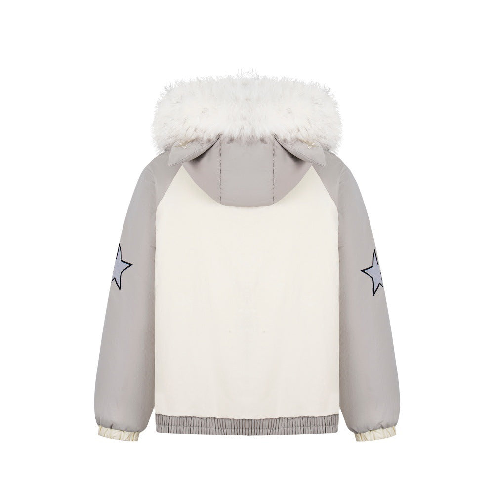 Color Blocked Cotton Jacket