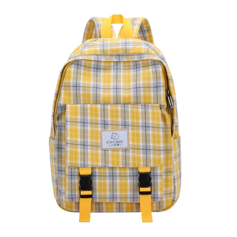 Harajuku Plaid Schoolbag for Casual Girls