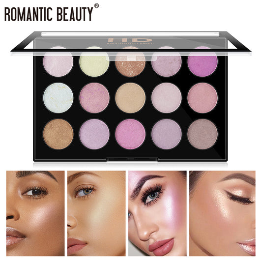 15 Color Multi-Color Pearl Highlighter Eyeshadow Palette