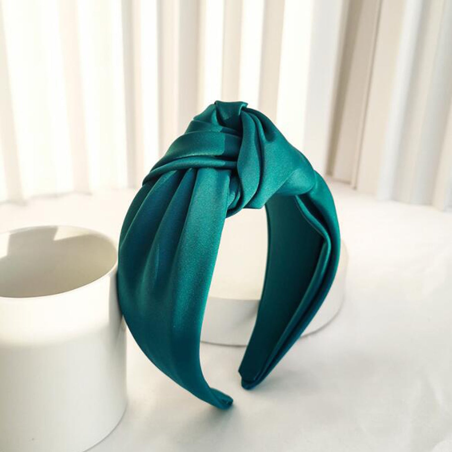 Wide Solid Color Hairband for Women