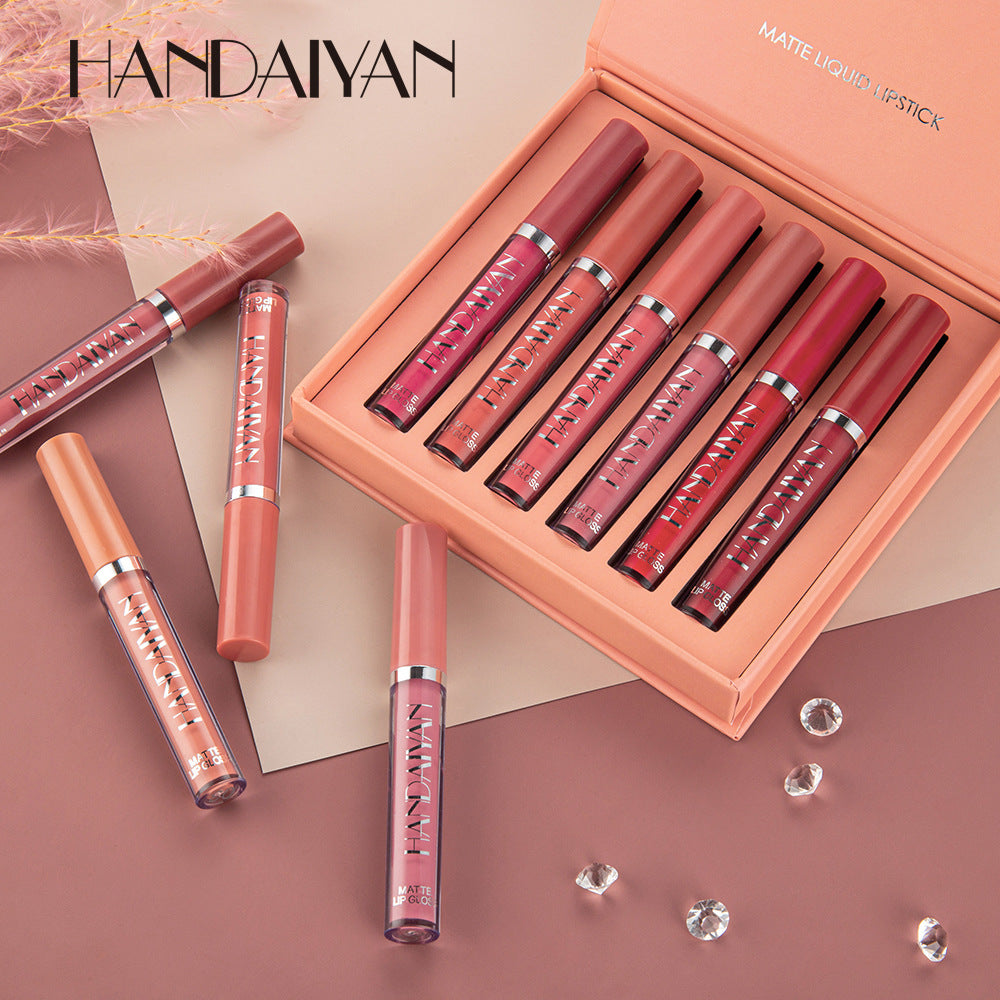 Harajuku Inspired 6-Piece Lip Gloss Set - Matte Finish Gift Box