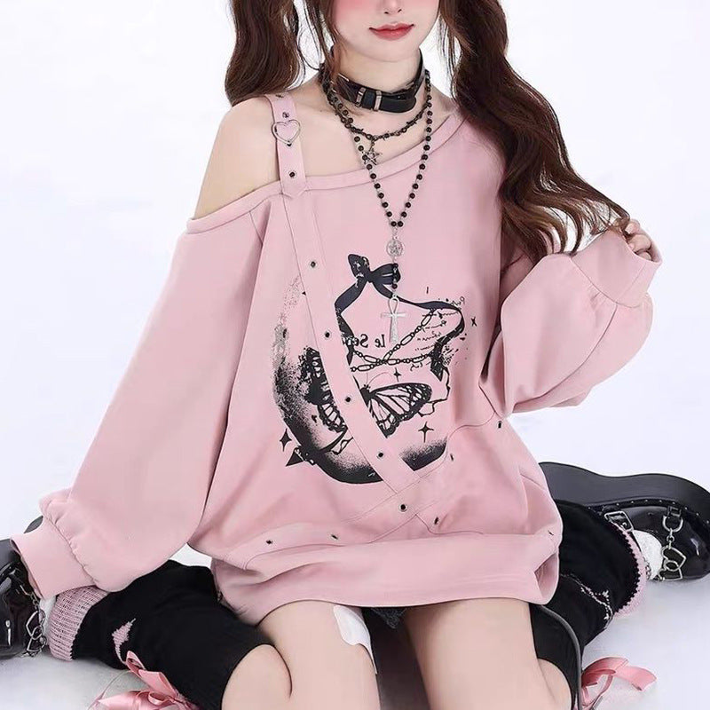 Long Sleeved Pink Harajuku Sweatshirt