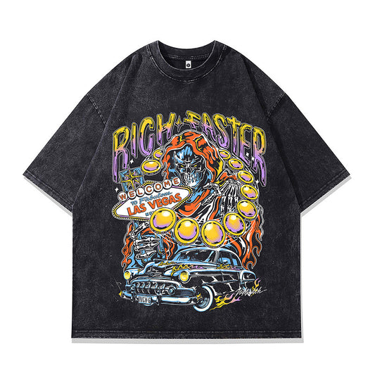 Playful Printed Unisex T-Shirt - Water-Washed Tee
