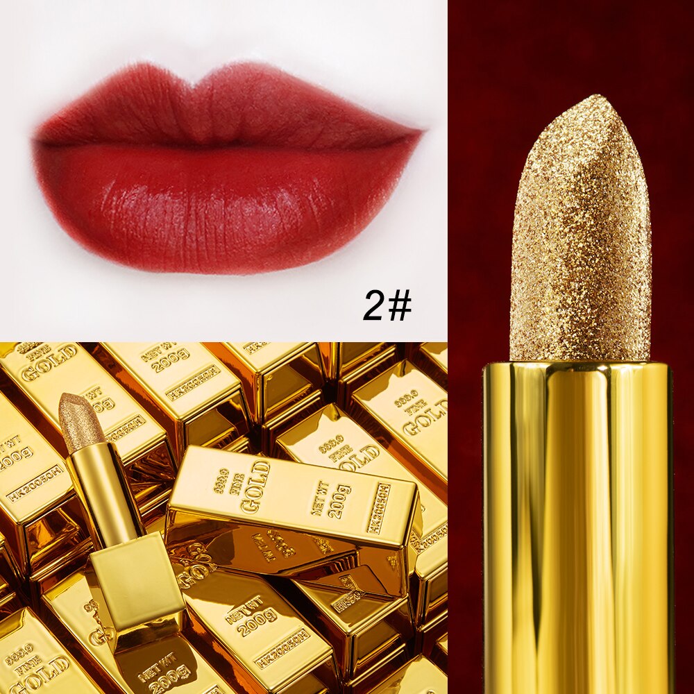 Glitter Lipstick - Moisturizing Velvet Matte Waterproof