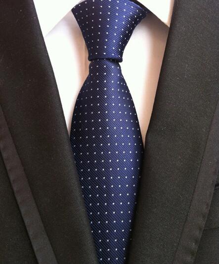 Classic Yellow & Navy Blue Striped Silk Tie