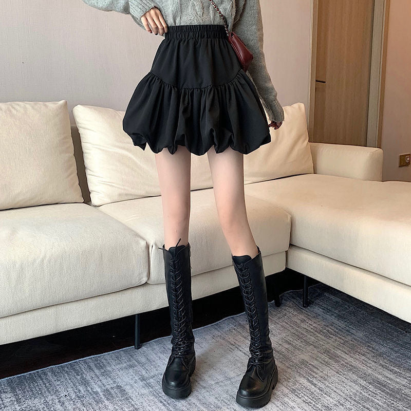 Puffy Mini Skirt, Unique Sweet & Spicy Style, A-Line Midi Skirt for Women