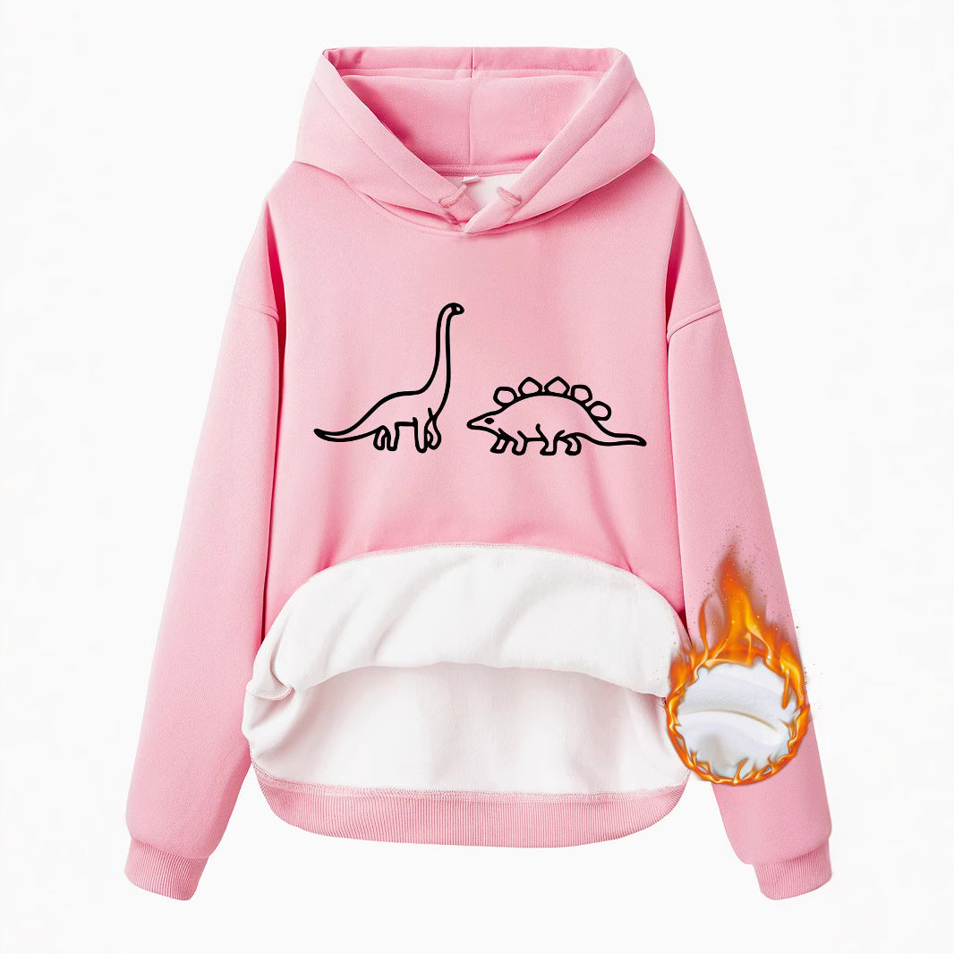 Cartoon Dinosaur Hooded Sweatshirt
