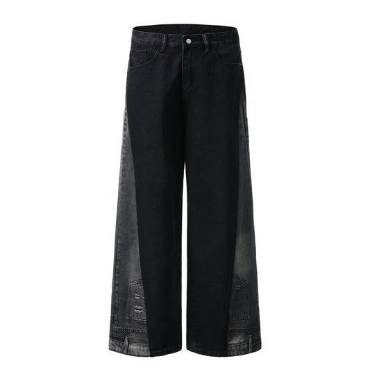 Harajuku Loose Fit Wide Leg Jeans - Trendy Black Pants