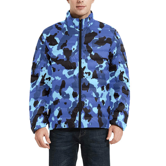 Blue Camo Men's Lightweight Bomber Jacket