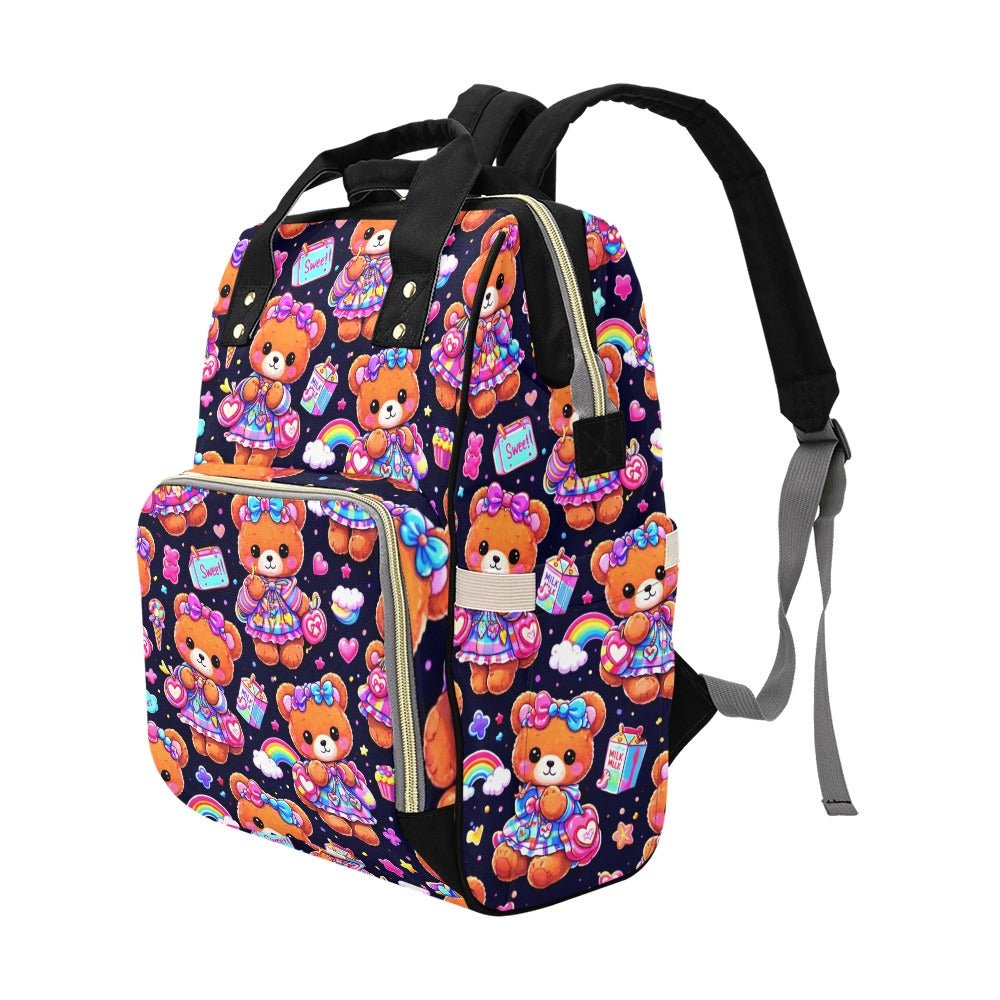Harajuku Kawaii Teddy Bear Pattern Multi-Function Backpack