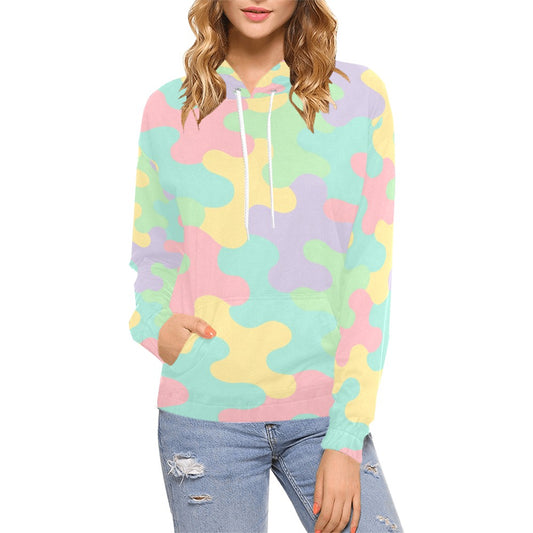Harajuku Pastel Rainbow Camo Hoodie
