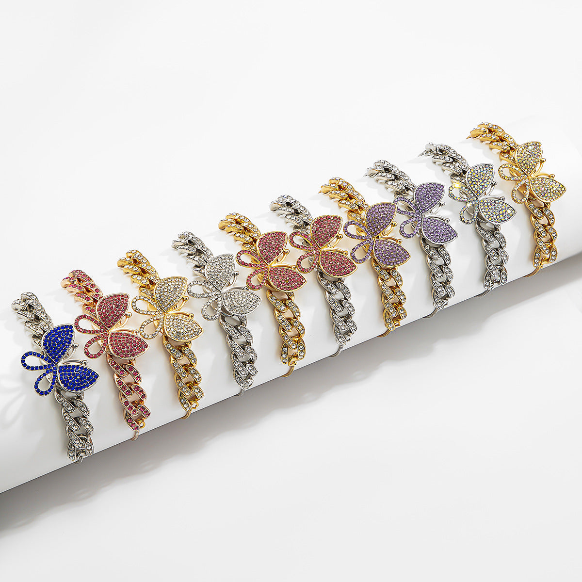Diamond Butterfly Bracelet - Retro Harajuku Style