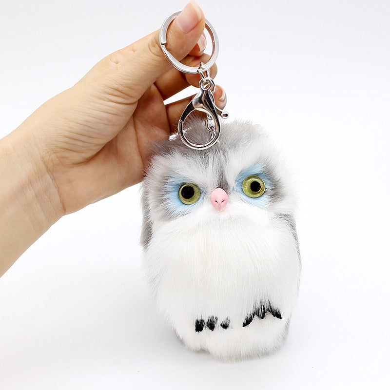 15CM Cute Fluffy Owl Keychain & Pendant