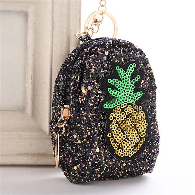 Cute Pineapple Keychain Glitter