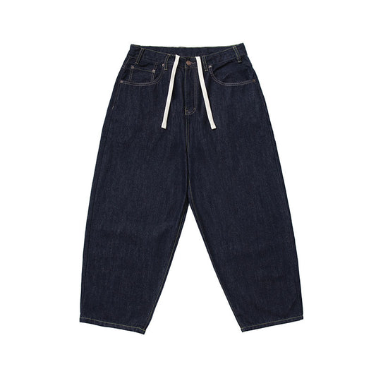 Harajuku Style Wide Leg Denim Pants - Retro Casual Fit