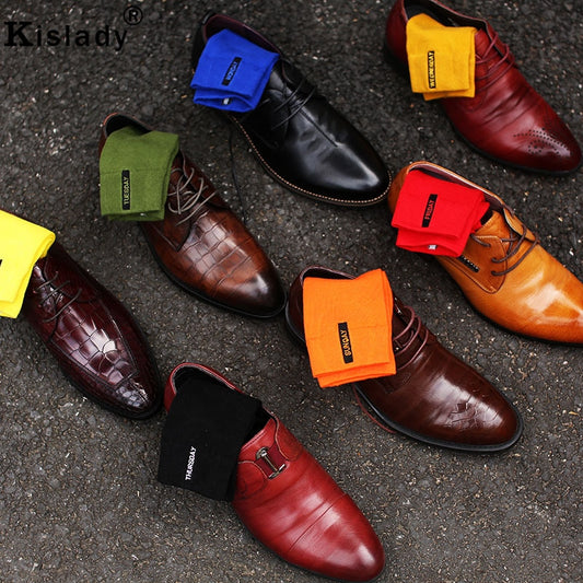 Colorful Harajuku Style Men's High Thigh Socks