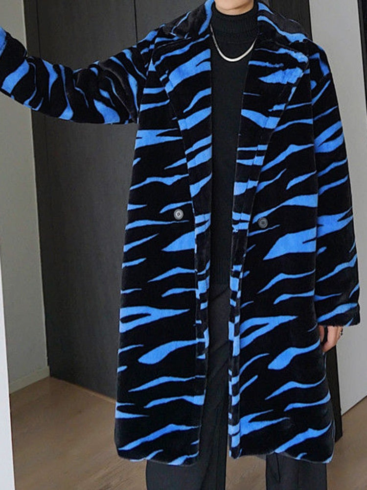 Harajuku Style Imitation Fur Long Coat for Women
