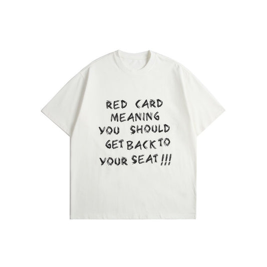 Hand Drawn Letter Print Loose Fit Tee