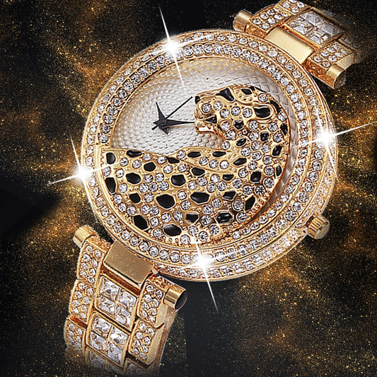 Bling Leopard Quartz Watch for Women