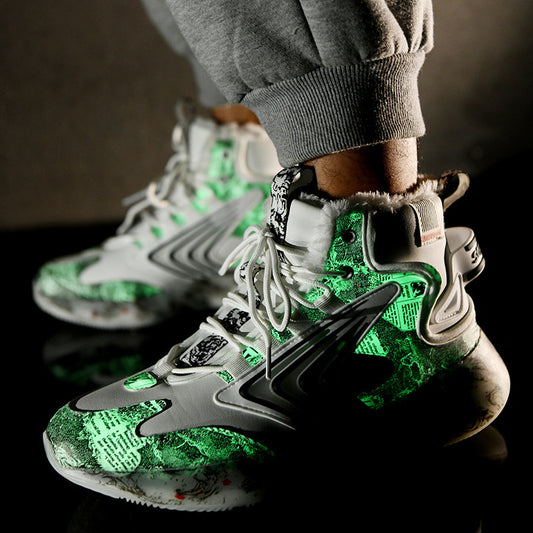 Men's Graffiti High-Top Luminous Running Shoes