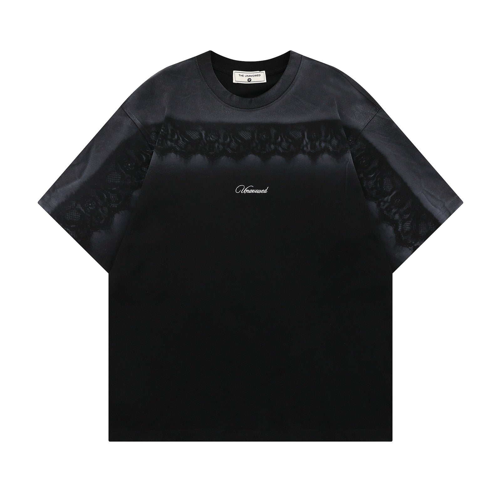 Design Lace Print Short Sleeve T-Shirt