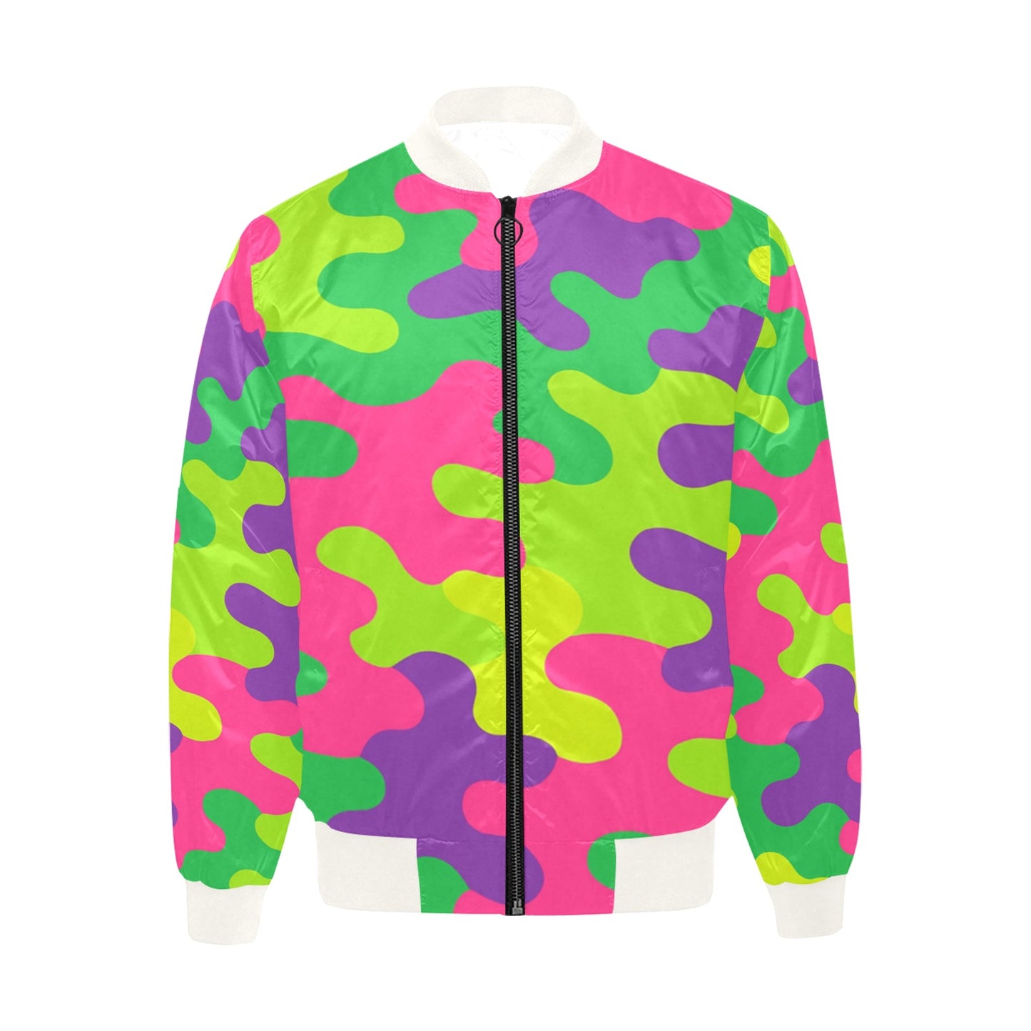Harajuku Rainbow Camo Bomber Jacket