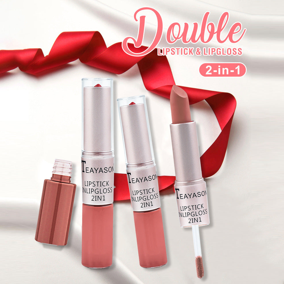 Double-Headed Non-Stick Matte Lip Gloss - Harajuku Style