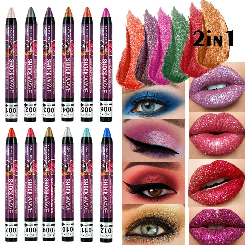 36 Color Eye Shadow & Lip Pencil 2-in-1 Stick