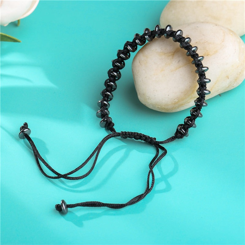 Harajuku Style Black Skull Beaded Bracelet